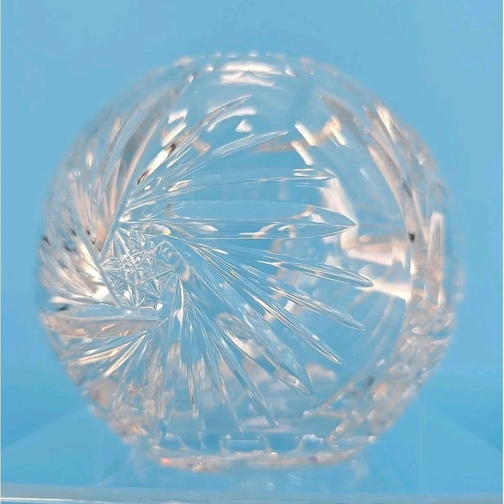 VINTAGE Crystal Rose Bowl Cut 12‎ pointed Star ~ 5